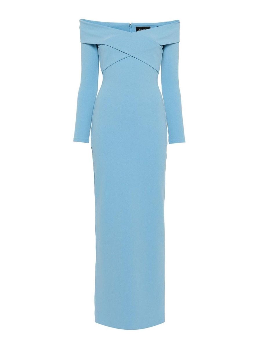 Solace London Maxi Robe - Bleu