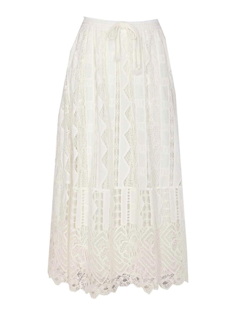 Pinko Jupe Midi - Blanc