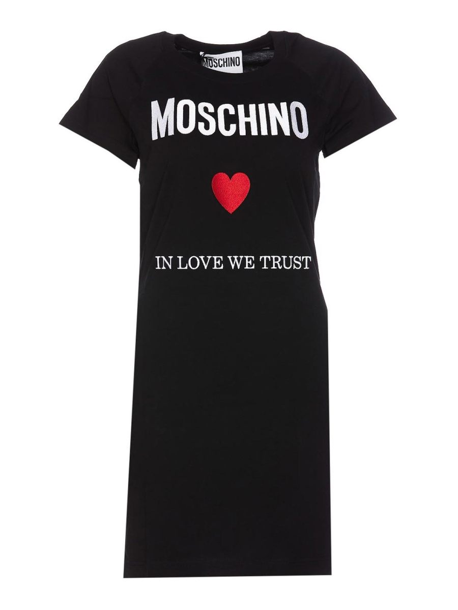 Moschino Robe Au Genou - Noir