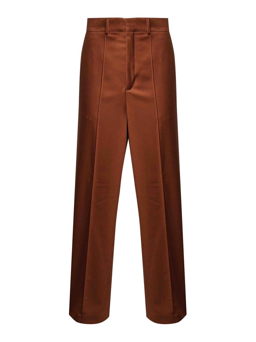 Nineminutes Pantalons En Cuir - Marron