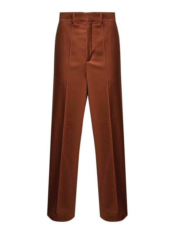 Nineminutes Pantalons En Cuir - Marron