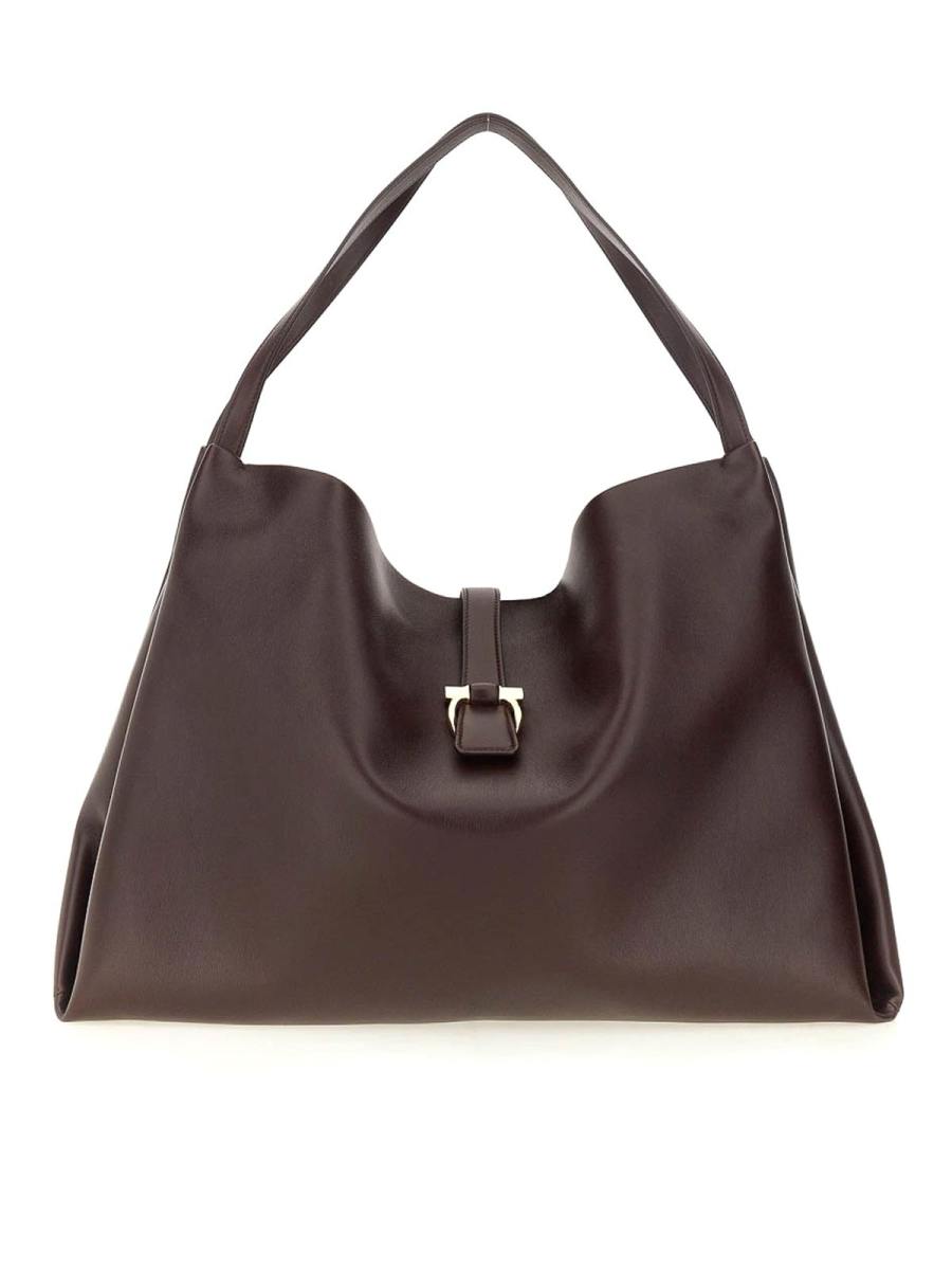Salvatore Ferragamo Sac Bandoulière - Rouge Bru