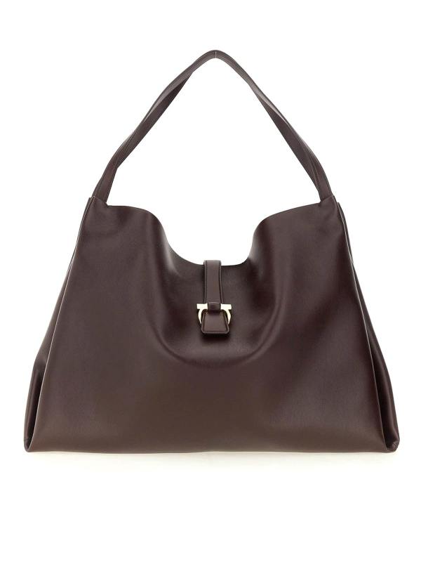 Salvatore Ferragamo Sac Bandoulière - Rouge Bru