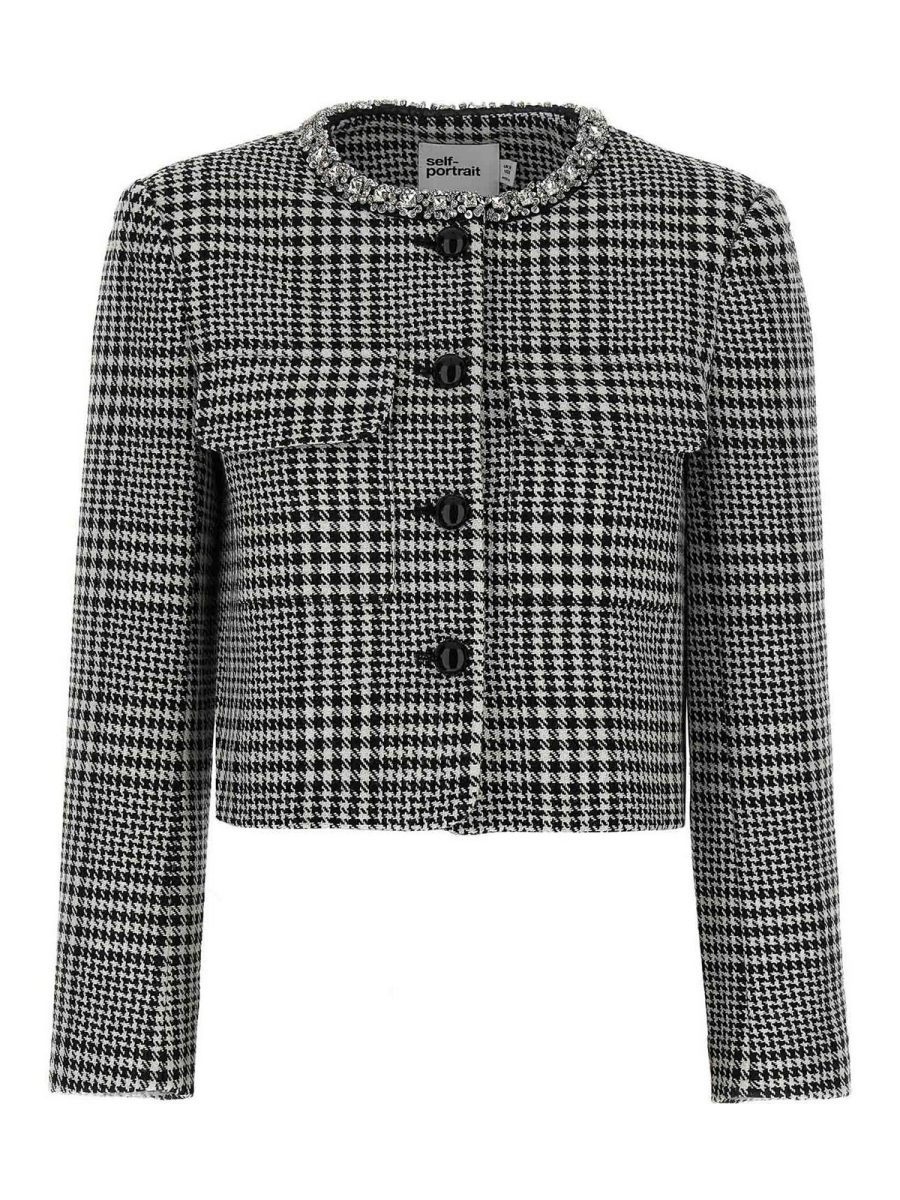 Self Portrait Blazer - Blanc