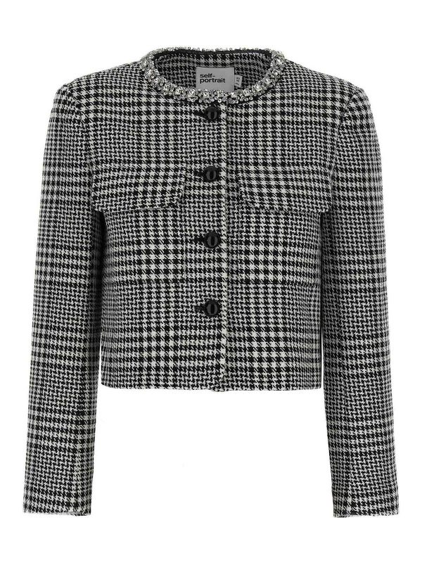 Self Portrait Blazer - Blanc
