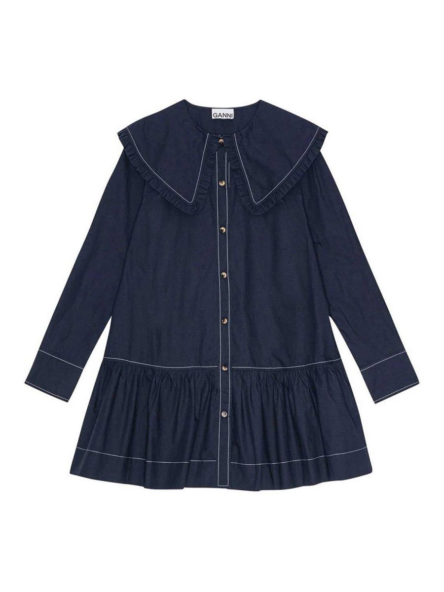 Ganni Robe Courte - Bleu Clair