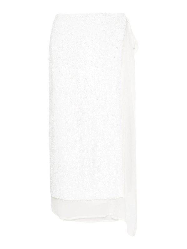 P. A.R. O.S. H. Jupe Midi - Blanc