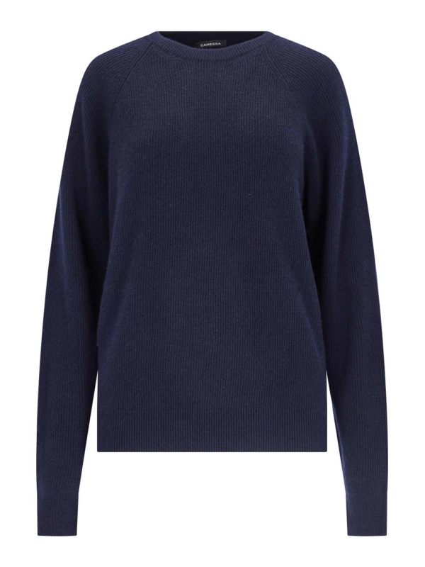 Canessa Pull Col Rond - Bleu