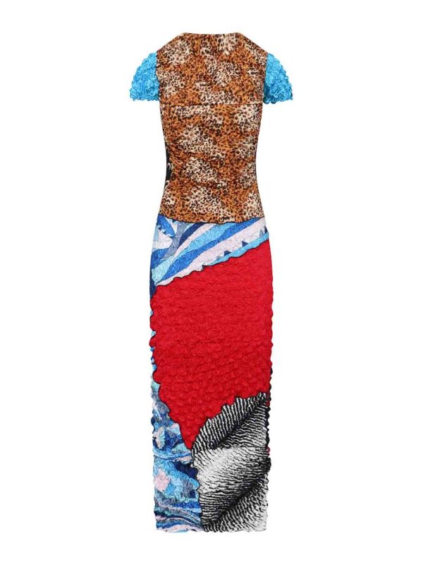 Marine Serre Robe Au Genou - Moon