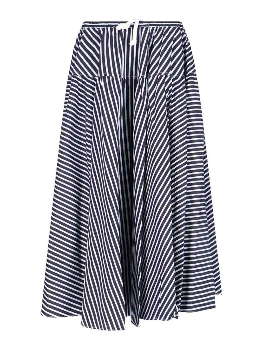 Patou Jupe Midi - Bleu