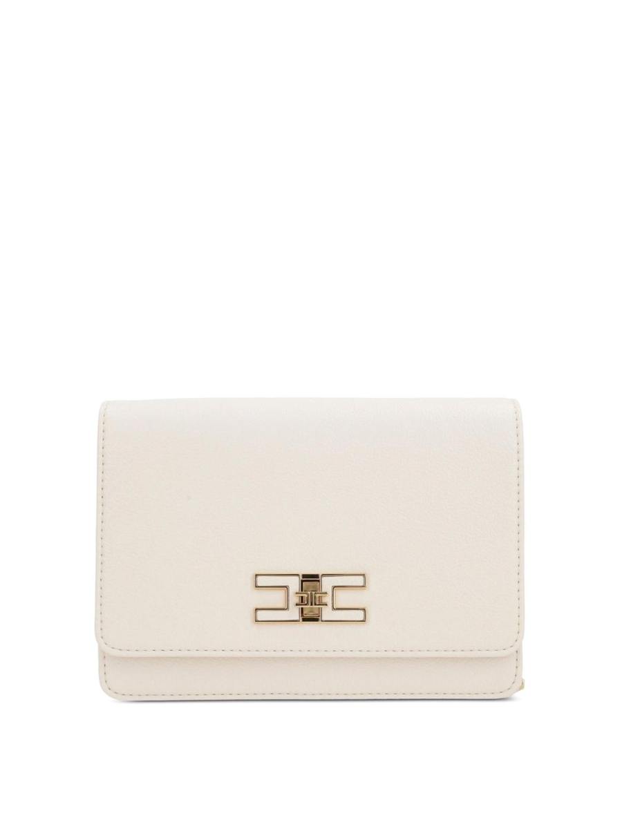 Elisabetta Franchi Sac Porté Épaule - Crèm