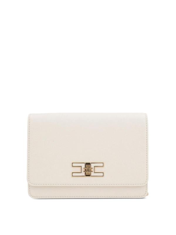 Elisabetta Franchi Sac Porté Épaule - Crèm