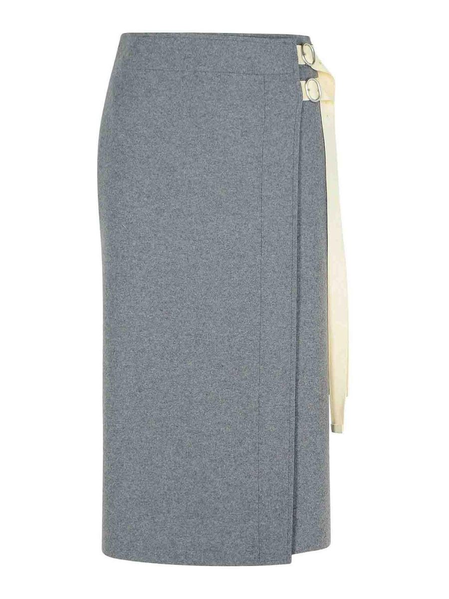 Jil Sander Jupe Midi - Gris