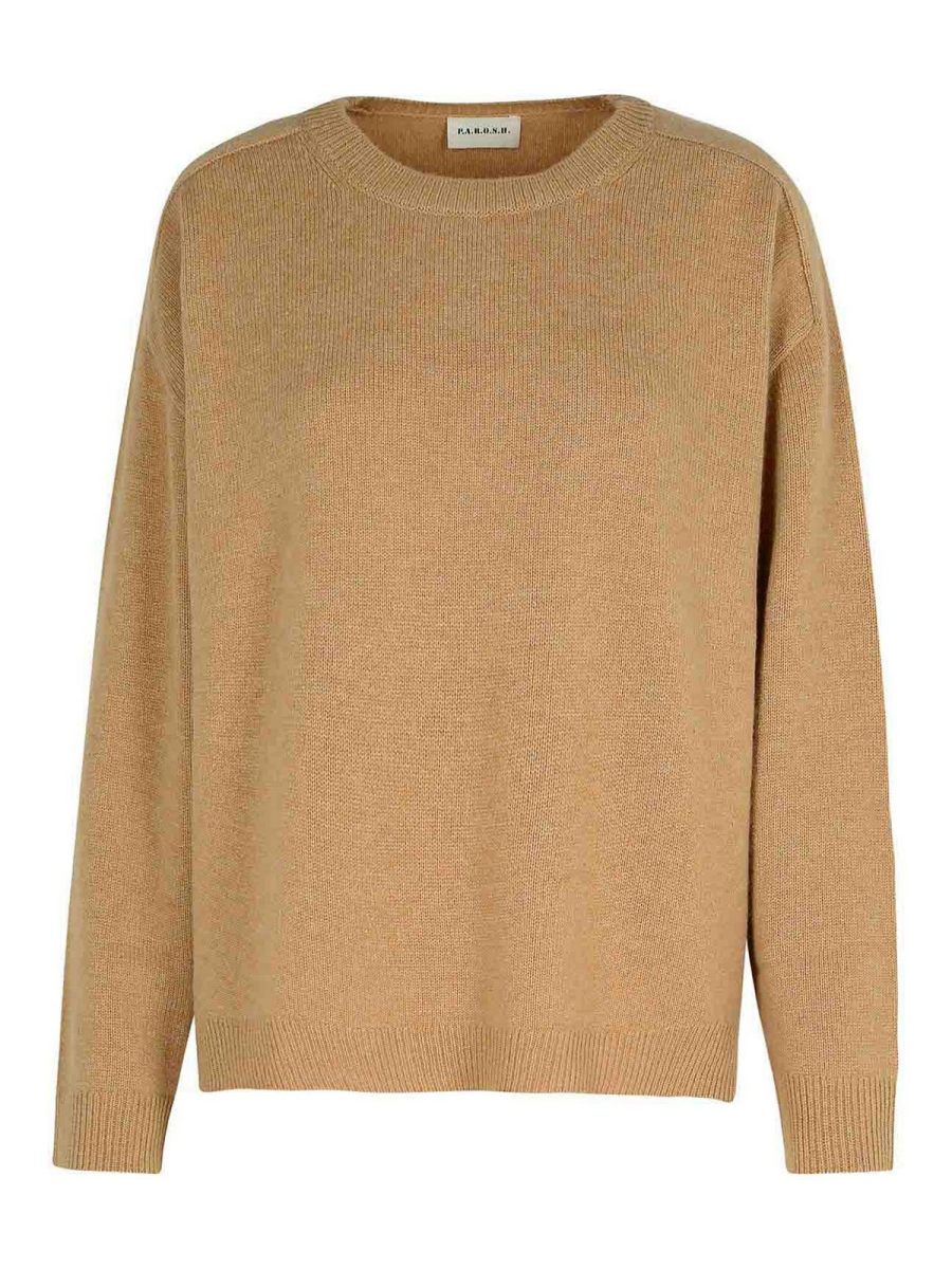 P. A.R. O.S. H. Pull Col Rond - Marron