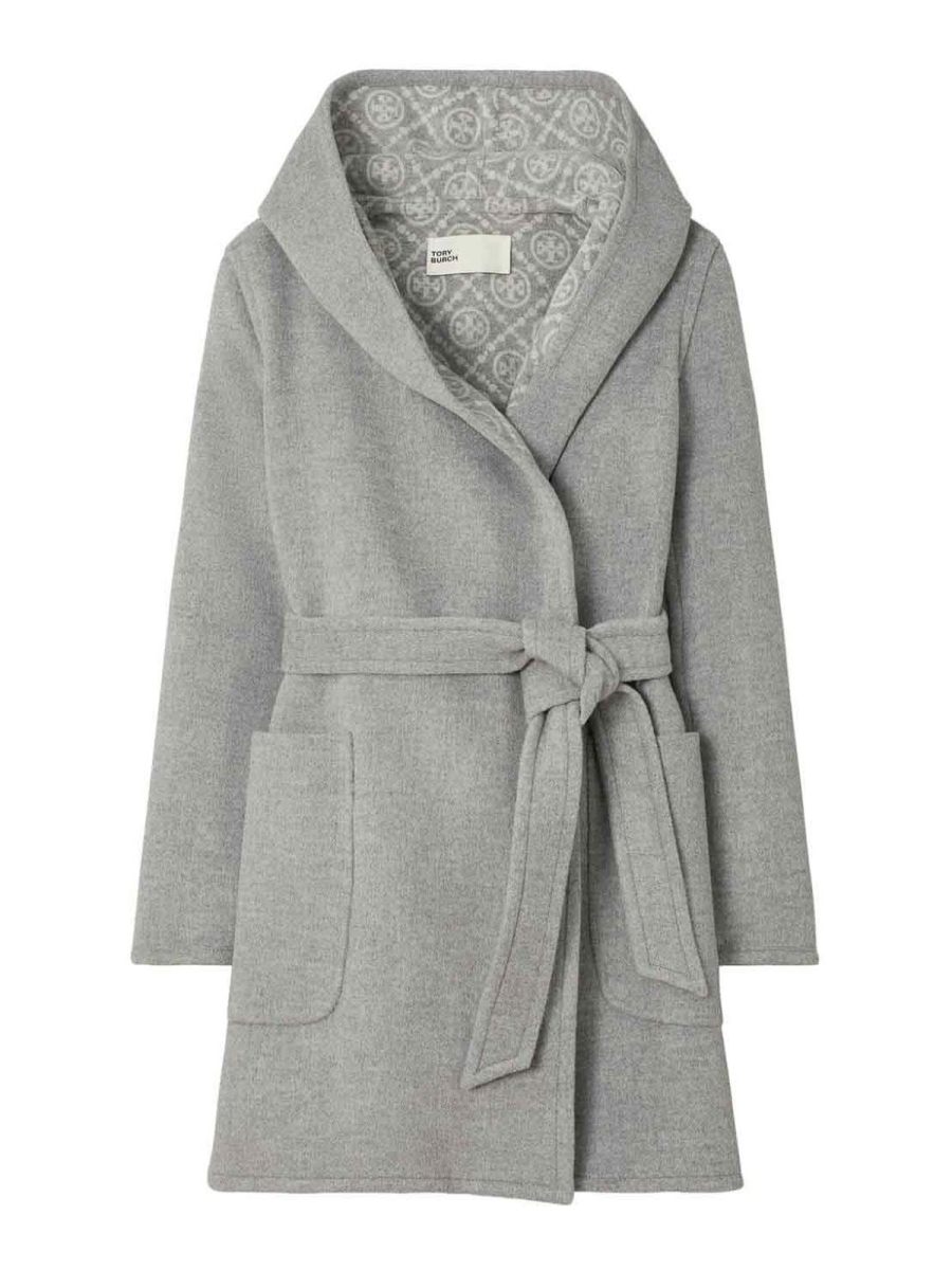 Tory Burch Manteau Court - Gris