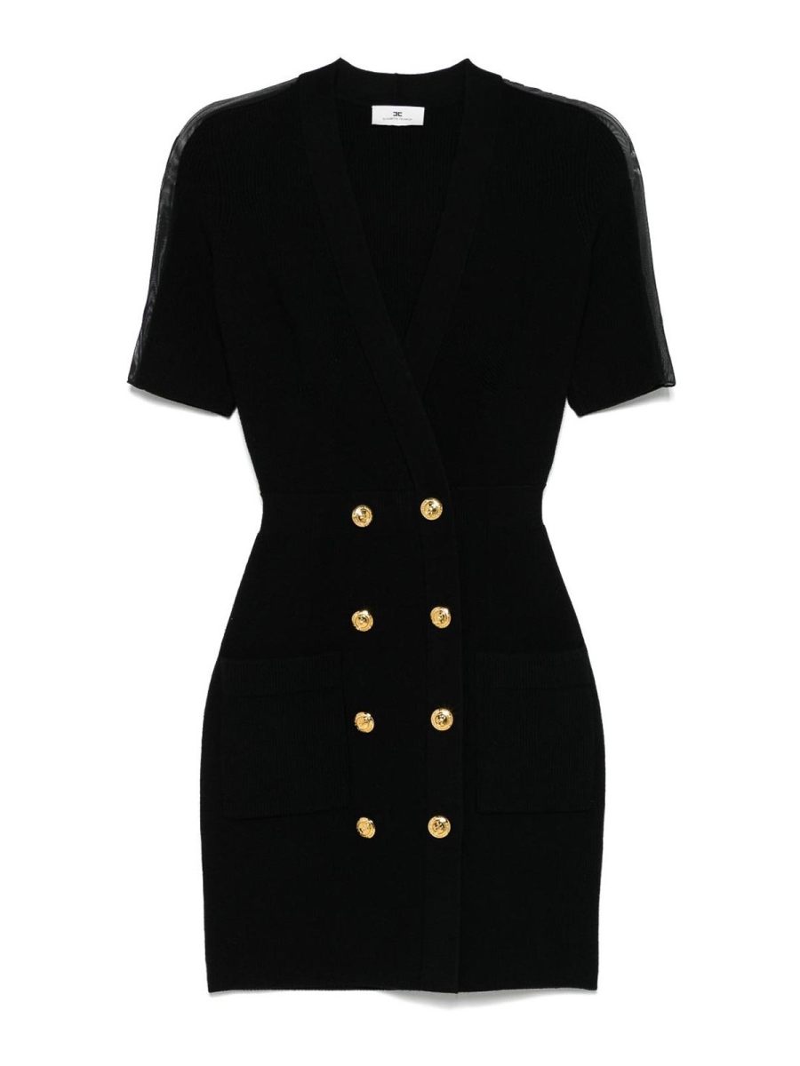 Elisabetta Franchi Pull Col Bateau - Noir
