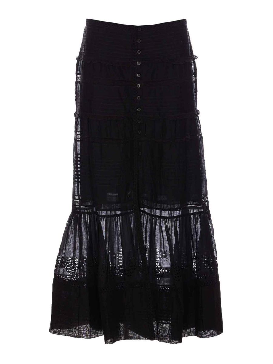 Isabel Marant Etoile Jupe Midi - Noir