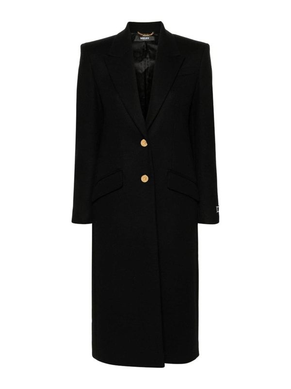 Versace Manteau Court - Noir
