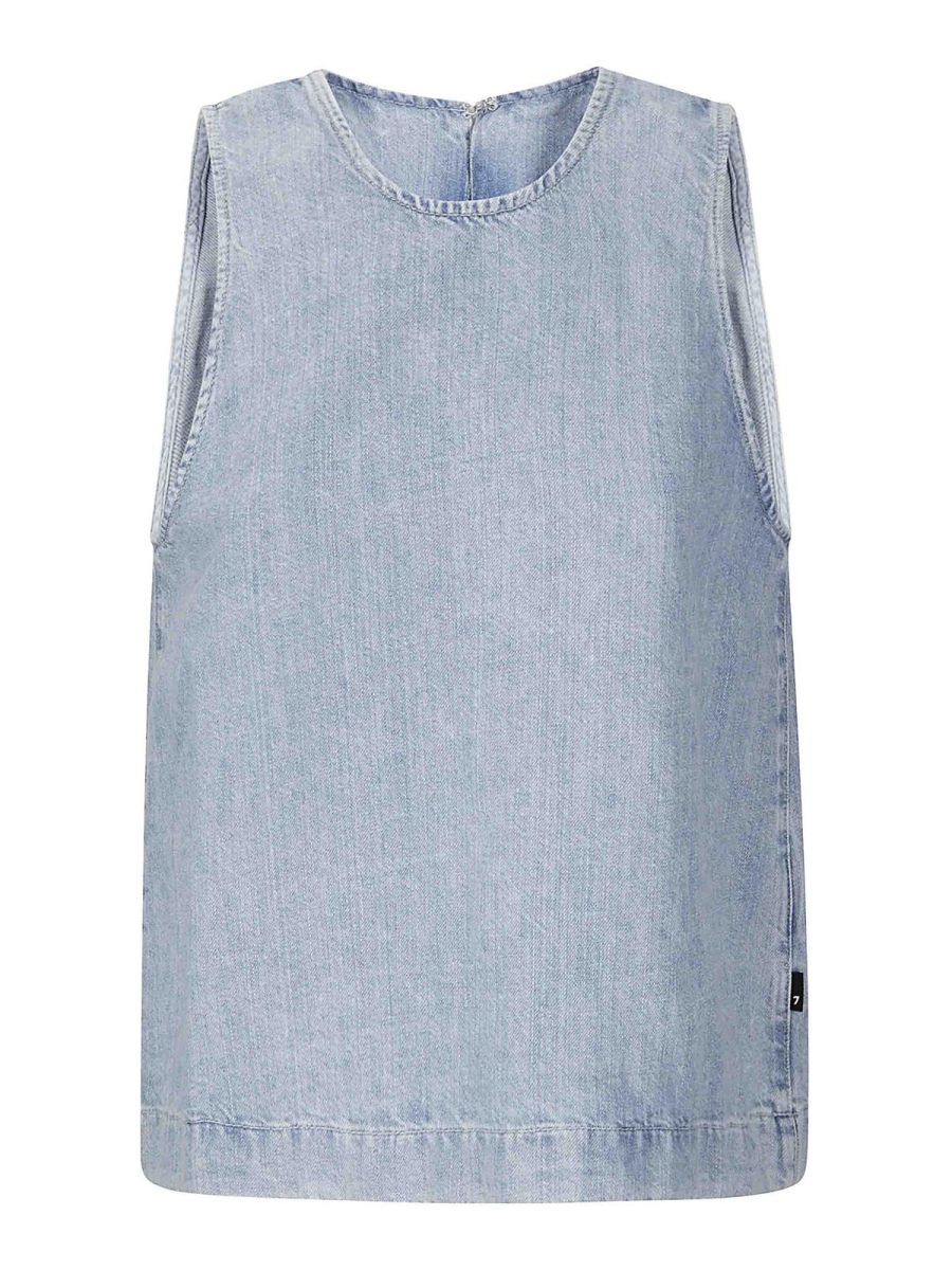 7 For All Mankind Top - Bleu