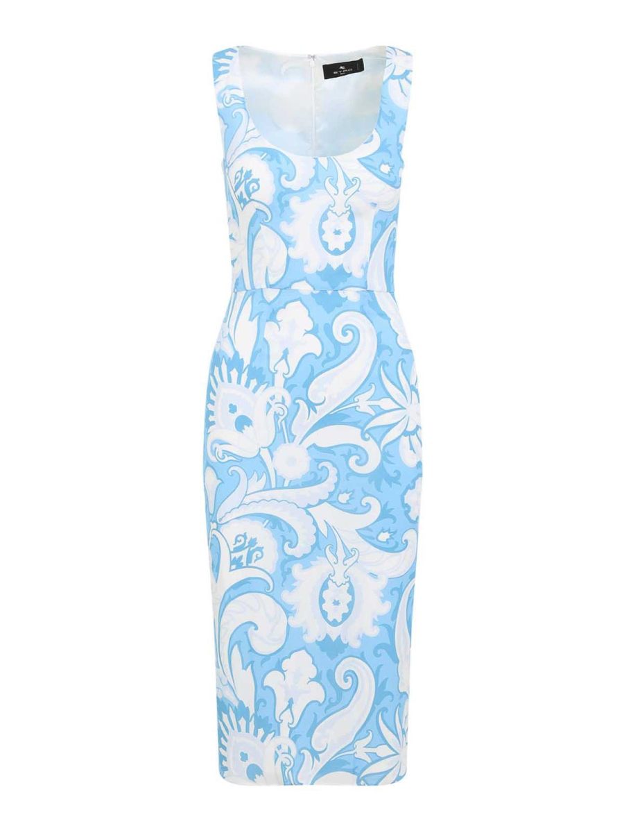 Etro Robe Au Genou - Bleu