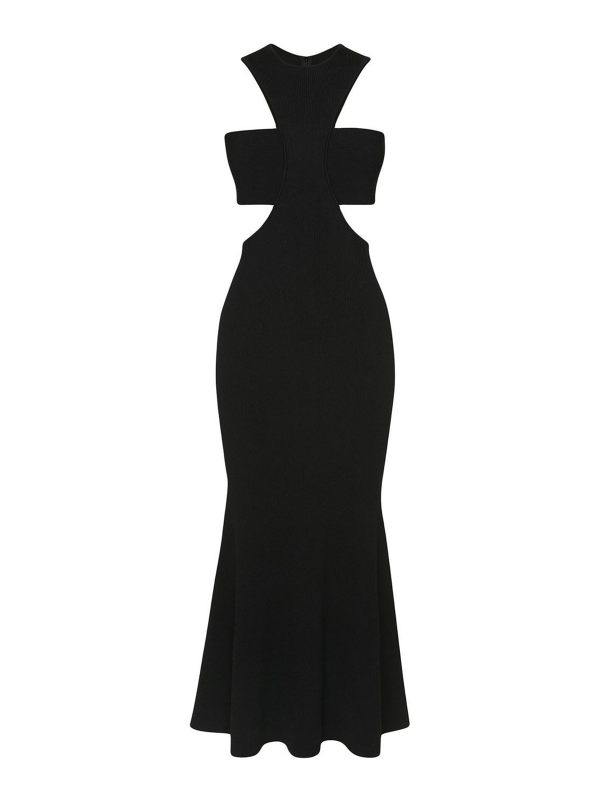 Alexander Mcqueen Robe Au Genou - Noir