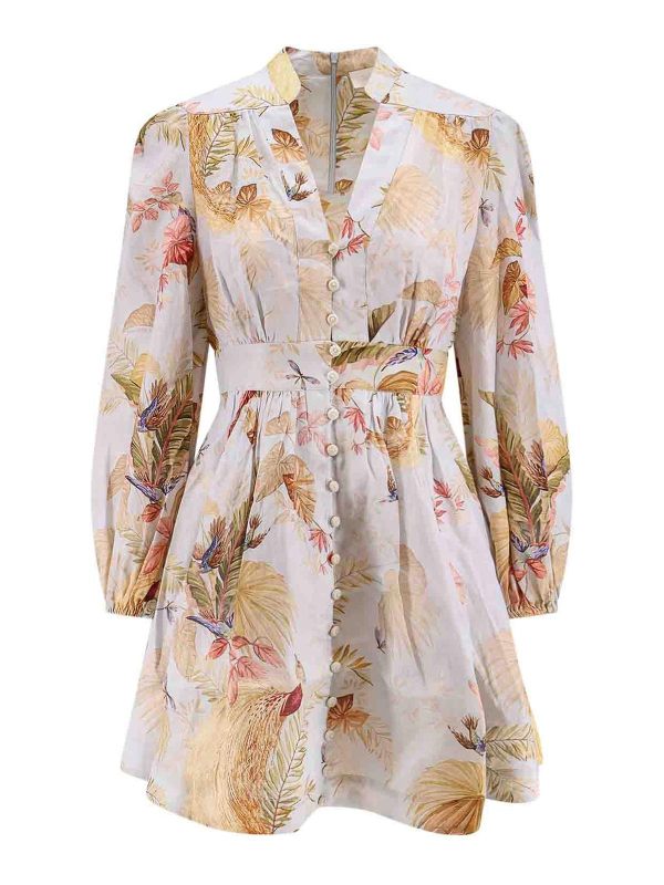 Zimmermann Robe Au Genou - Bleu