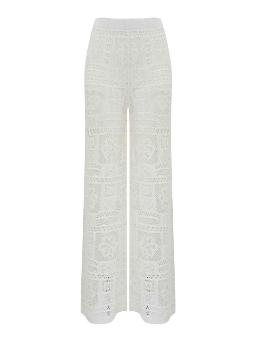 D. Exterior Pantalons Décontractés - Blanc