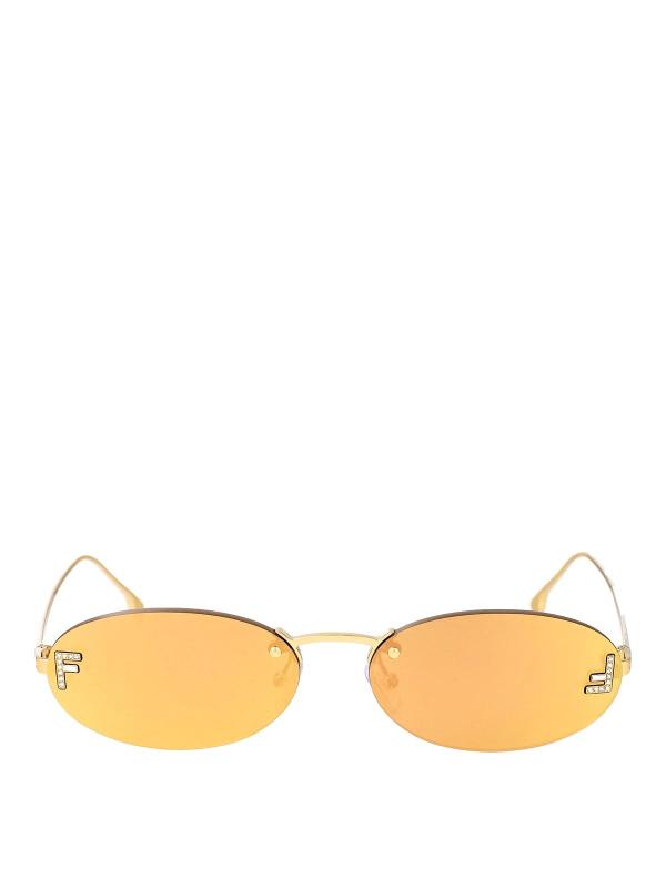 Fendi Lunettes De Soleil - Or