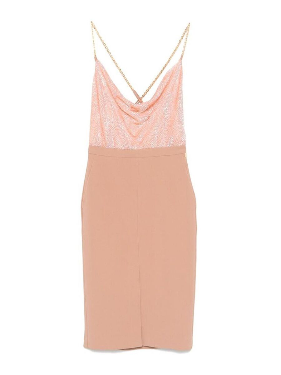 Elisabetta Franchi Robe Courte - Beige