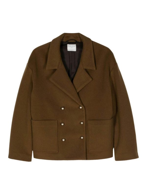 Forte Forte Manteau Court - Marron
