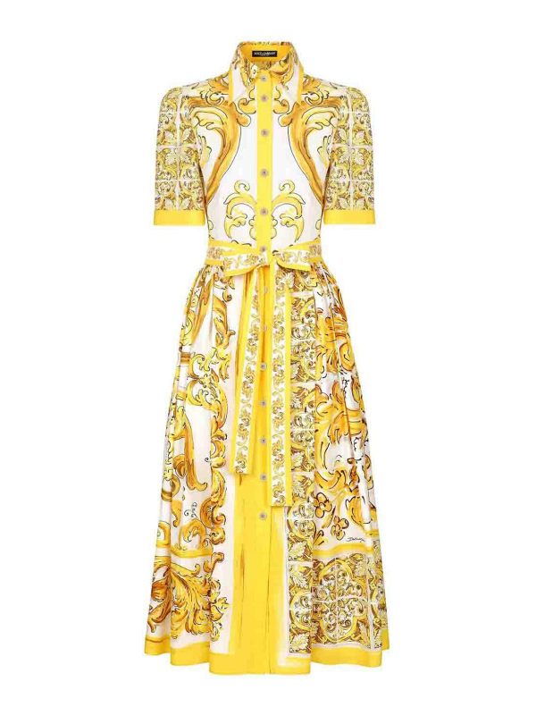 Dolce & Gabbana Maxi Robe - Jaune