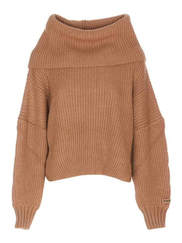 Pinko Pull Col Rond - Marron
