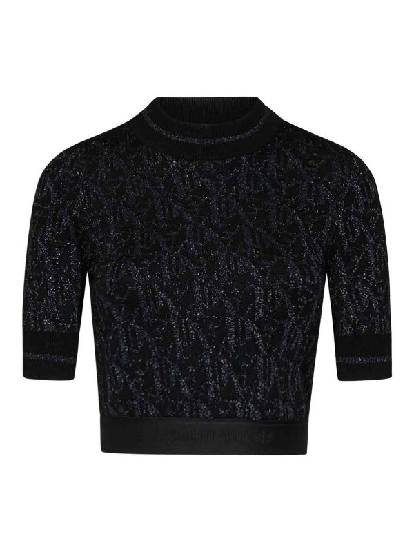 Palm Angels Pull Col Rond - Noir