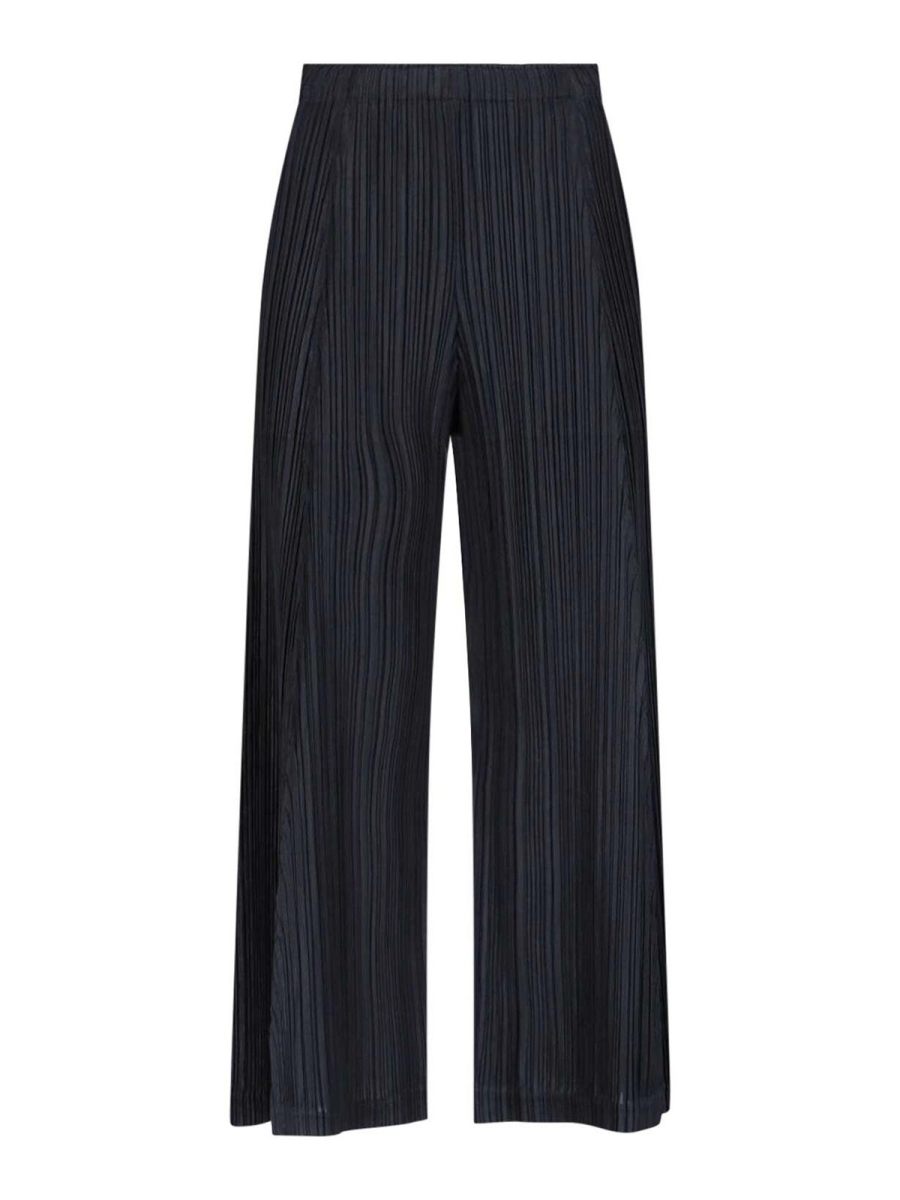 Pleats Please Issey Miyake Pantalons Décontractés - Noir