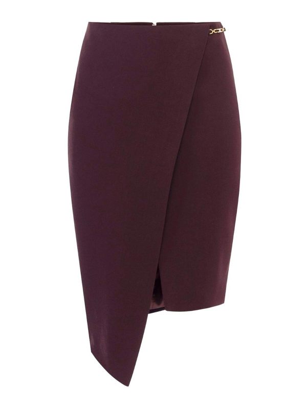 Elisabetta Franchi Jupe Midi - Rouge Brun