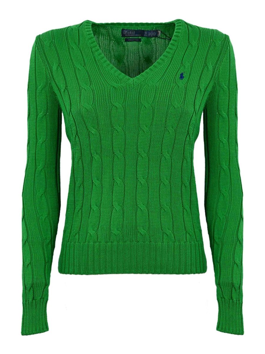 Polo Ralph Lauren Pull À Col V - Vert