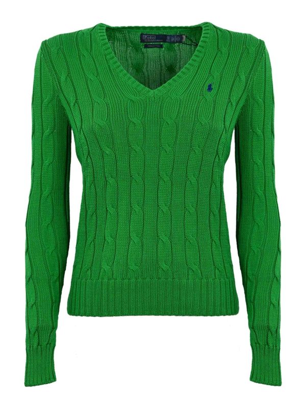 Polo Ralph Lauren Pull À Col V - Vert