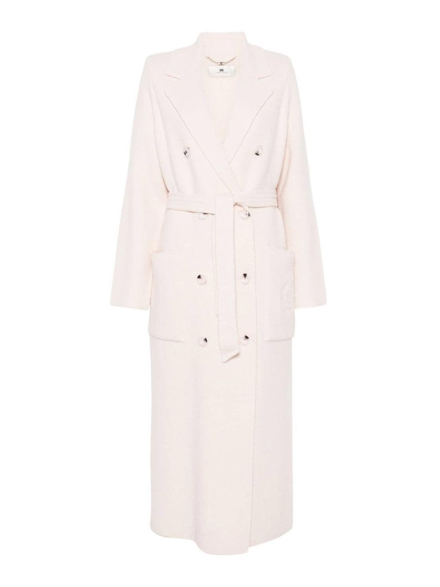 Elisabetta Franchi Manteau Court - Blanc
