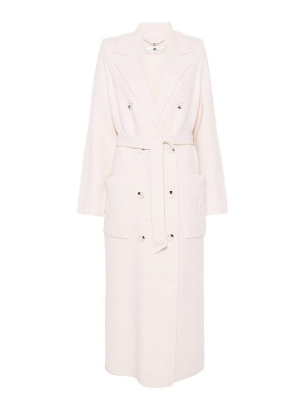Elisabetta Franchi Manteau Court - Blanc