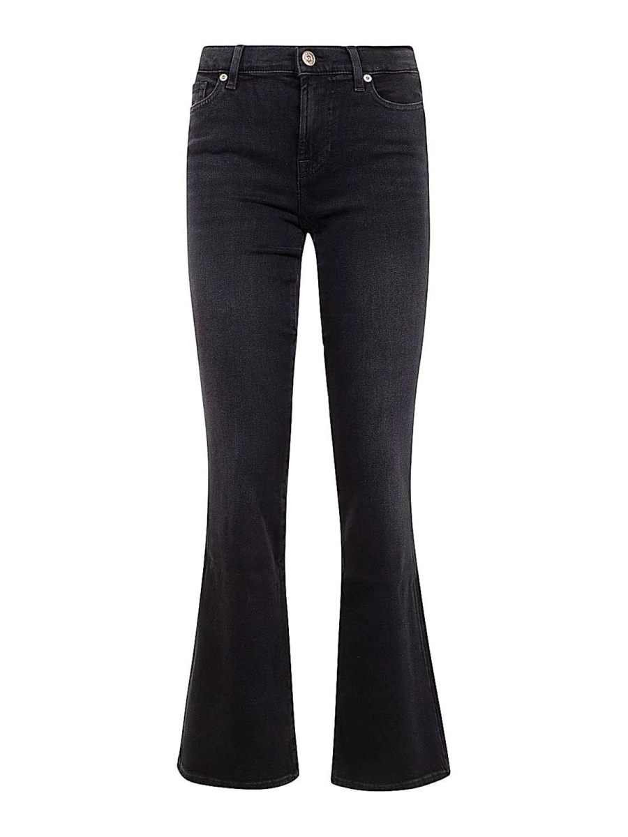 7 For All Mankind Jean Droit - Noir