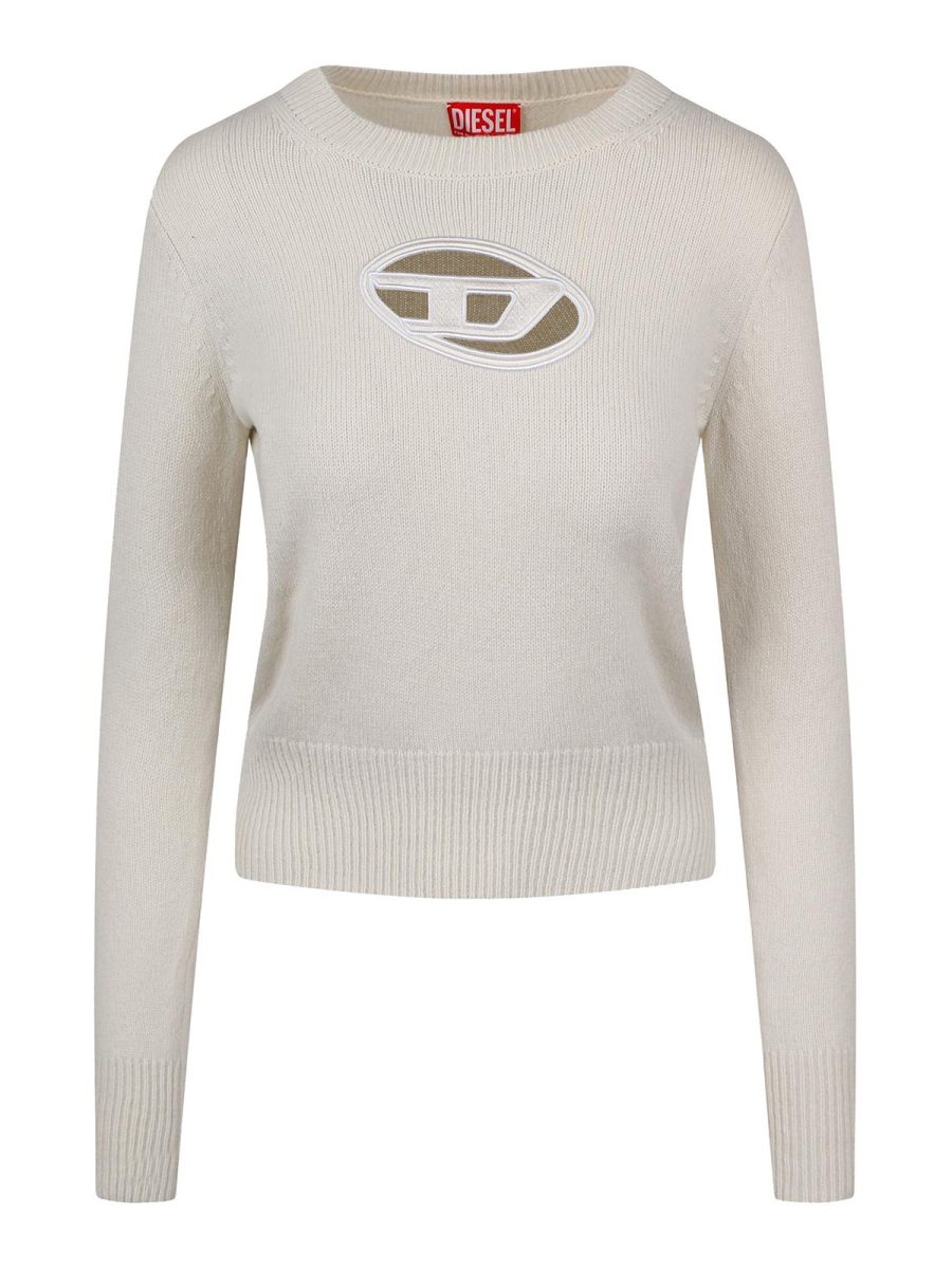 Diesel Pull Col Rond - Blanc