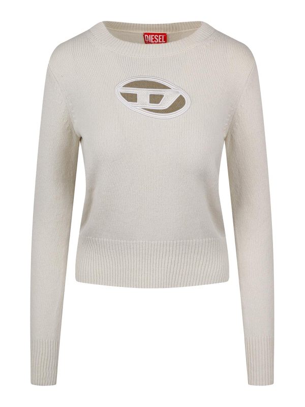 Diesel Pull Col Rond - Blanc