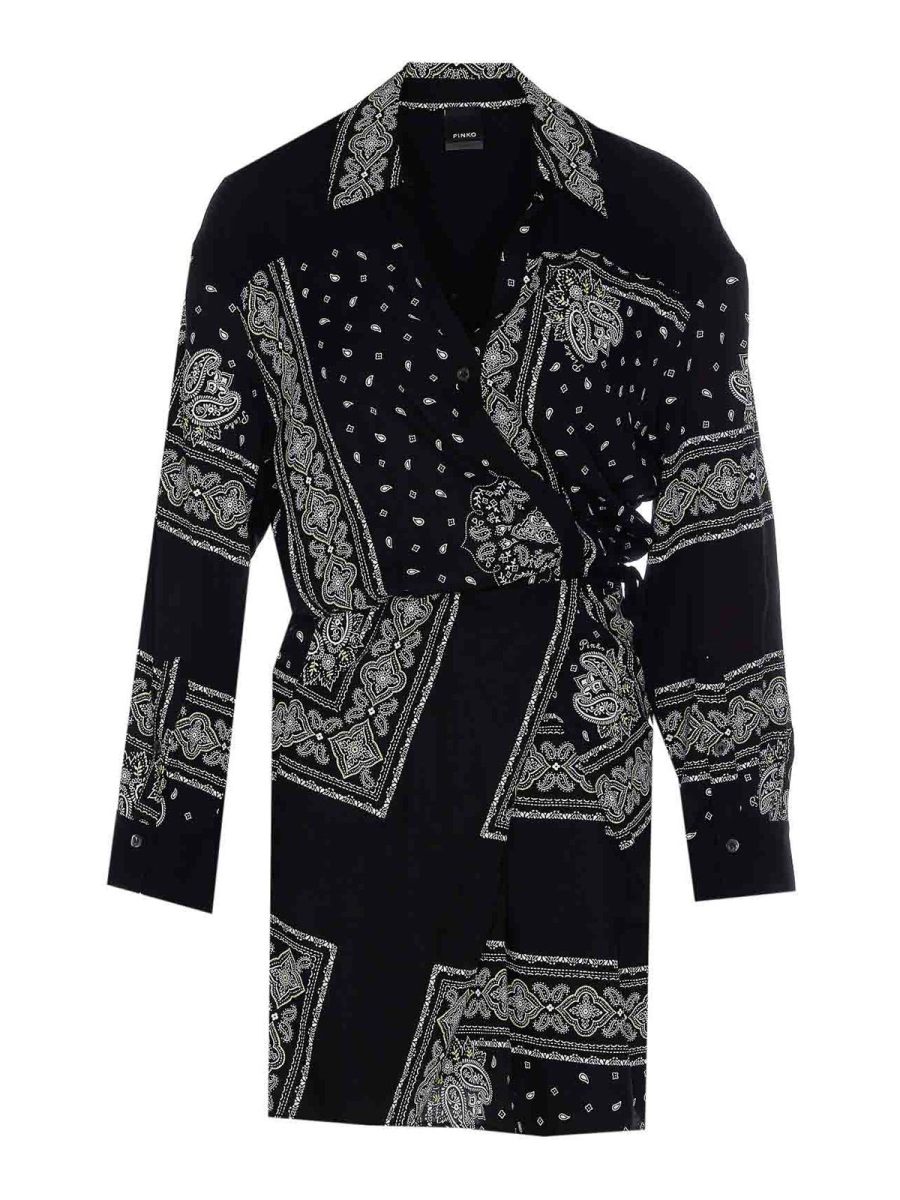 Pinko Robe Au Genou - Noir