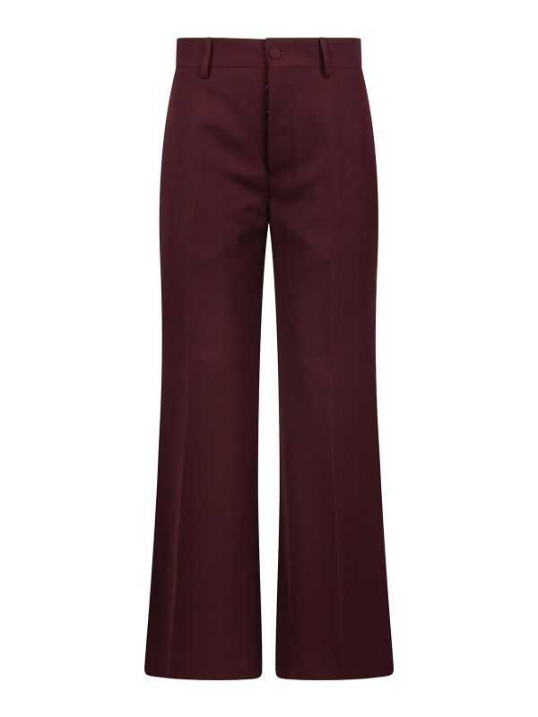 Plan C Pantalons Décontractés - Rouge