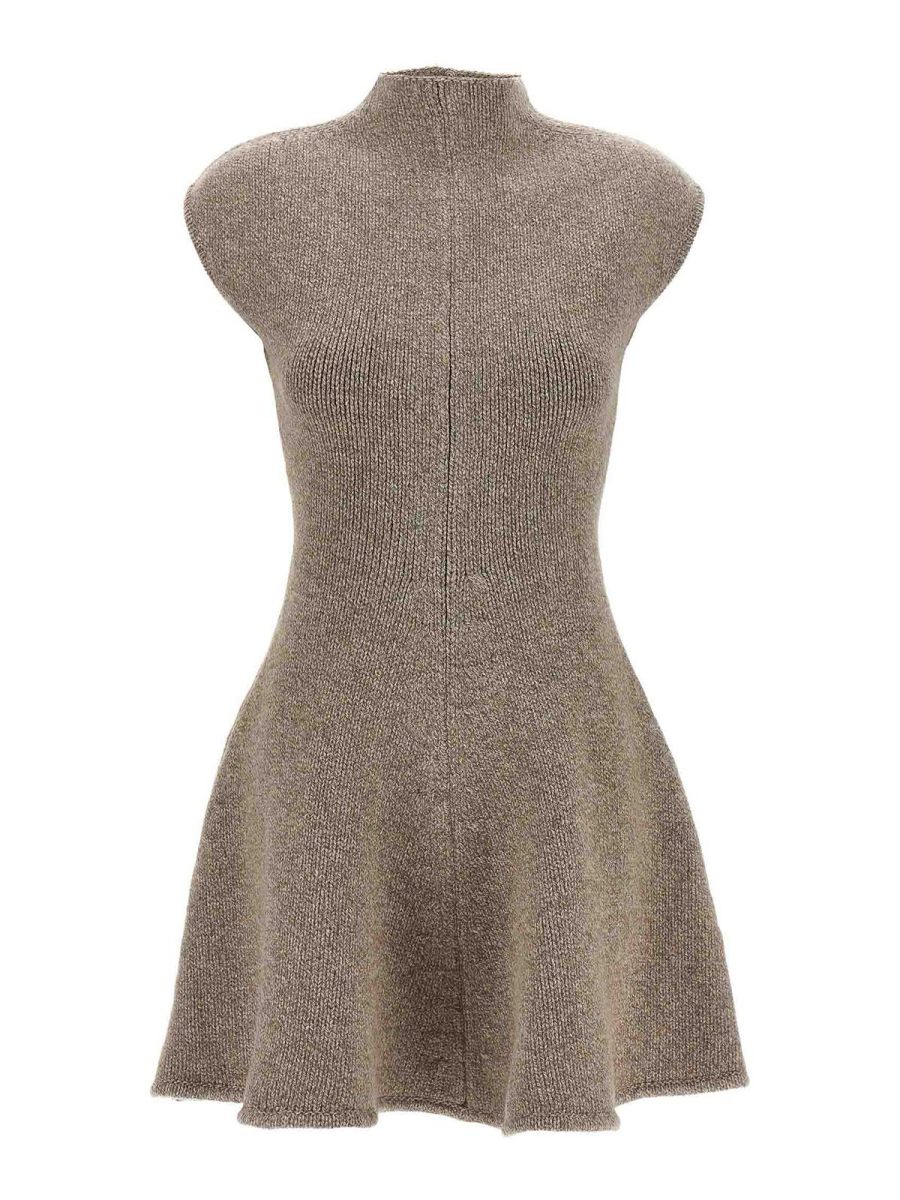 Magda Butrym Robe Au Genou - Beige