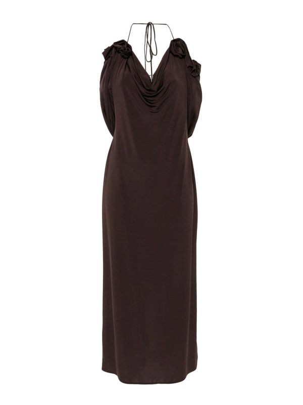 Magda Butrym Robe Au Genou - Marron