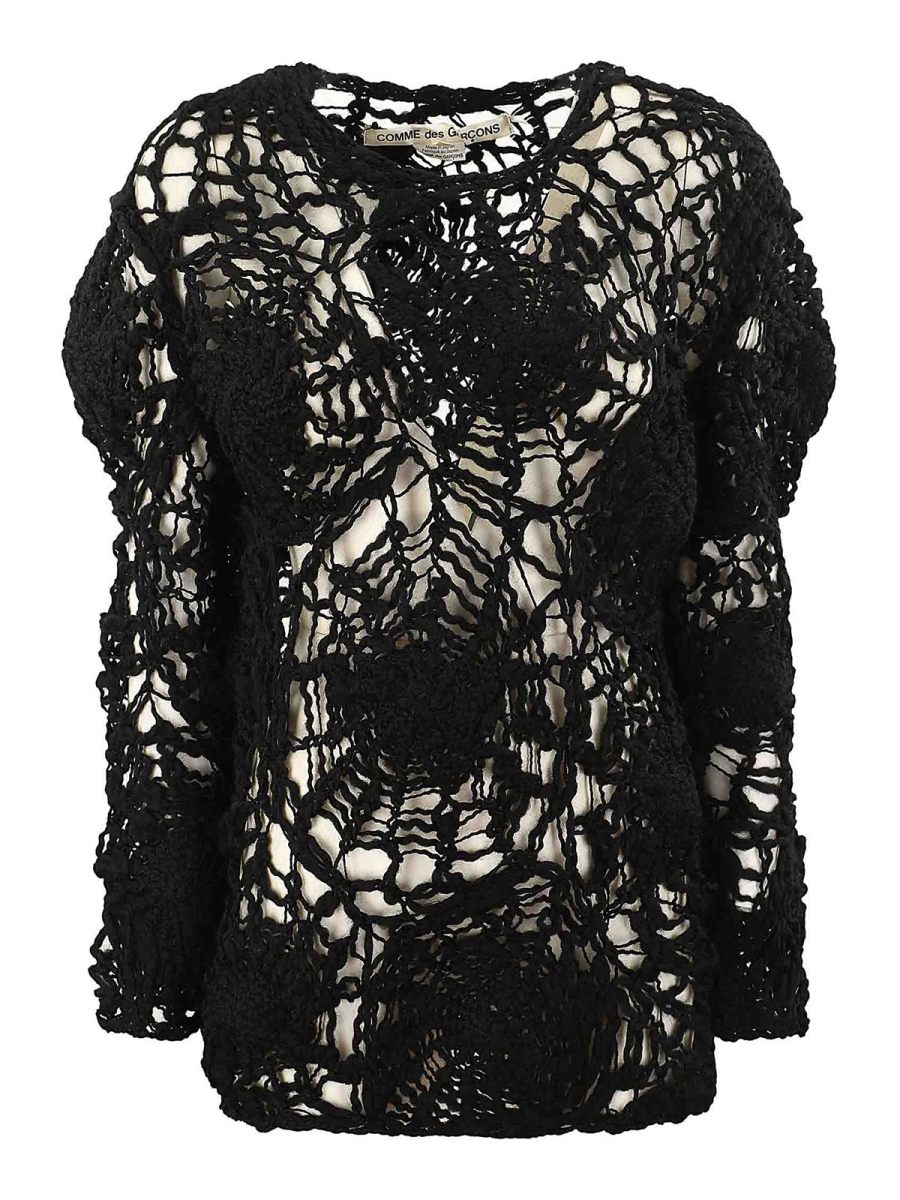 Comme Des Garcons Pull Col Rond - Noir