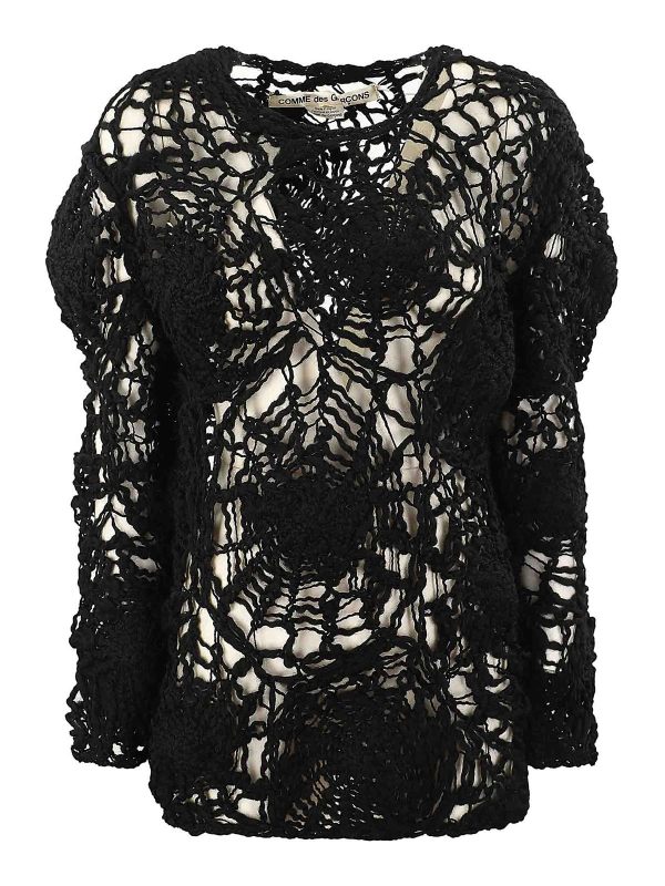 Comme Des Garcons Pull Col Rond - Noir