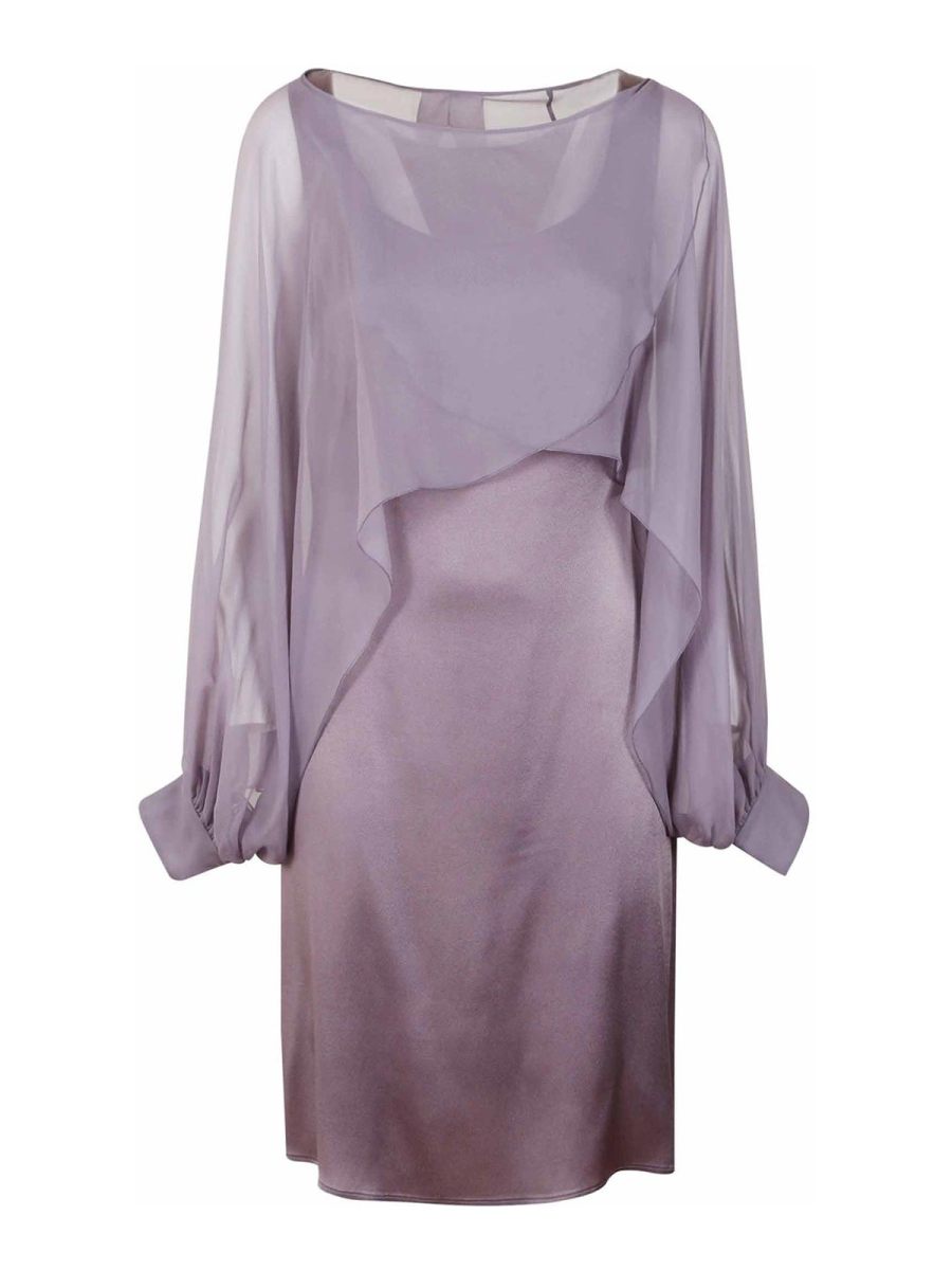 Alberta Ferretti Maxi Robe - Violet Clair
