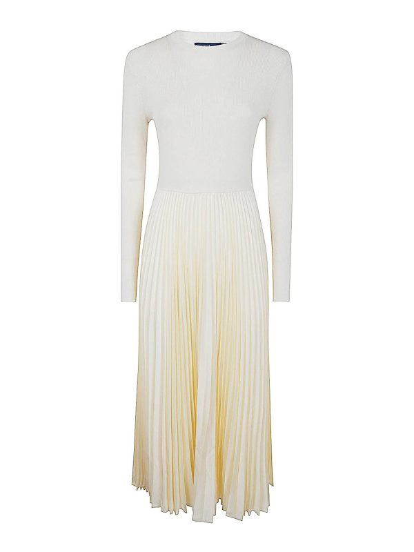 Polo Ralph Lauren Robe Au Genou - Blanc